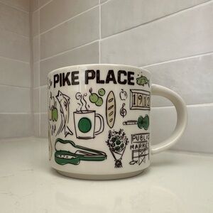 Starbucks Pike Place White and Green Mug